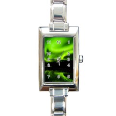 Aurora Borealis Northern Lights Sky Rectangle Italian Charm Watch by Simbadda