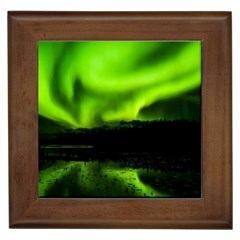 Aurora Borealis Northern Lights Sky Framed Tiles by Simbadda