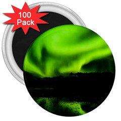 Aurora Borealis Northern Lights Sky 3  Magnets (100 Pack) by Simbadda