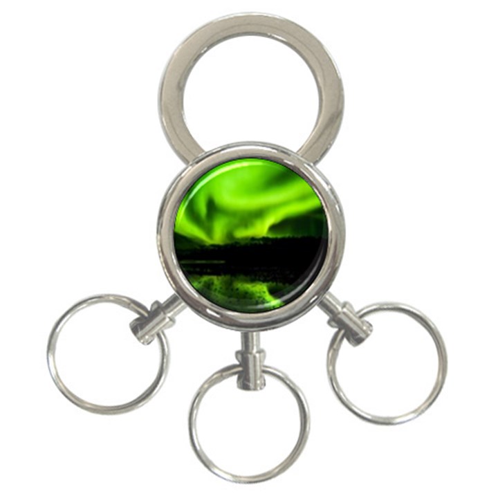 Aurora Borealis Northern Lights Sky 3-Ring Key Chains