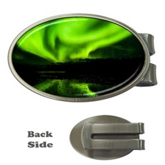 Aurora Borealis Northern Lights Sky Money Clips (oval)  by Simbadda