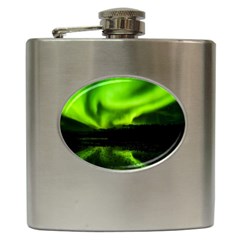 Aurora Borealis Northern Lights Sky Hip Flask (6 Oz) by Simbadda