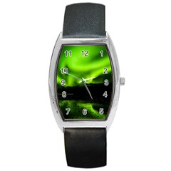 Aurora Borealis Northern Lights Sky Barrel Style Metal Watch by Simbadda