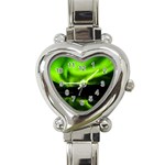 Aurora Borealis Northern Lights Sky Heart Italian Charm Watch Front