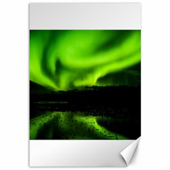 Aurora Borealis Northern Lights Sky Canvas 12  X 18   by Simbadda