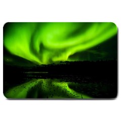 Aurora Borealis Northern Lights Sky Large Doormat  by Simbadda