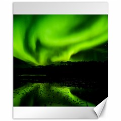 Aurora Borealis Northern Lights Sky Canvas 11  X 14   by Simbadda