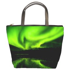 Aurora Borealis Northern Lights Sky Bucket Bags by Simbadda