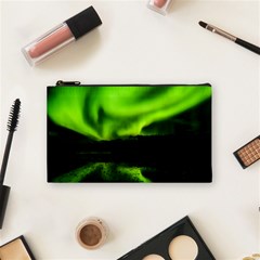 Aurora Borealis Northern Lights Sky Cosmetic Bag (small)  by Simbadda