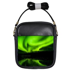 Aurora Borealis Northern Lights Sky Girls Sling Bags by Simbadda