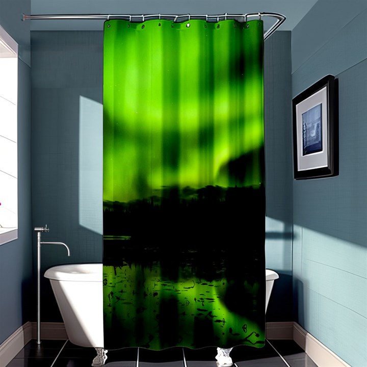 Aurora Borealis Northern Lights Sky Shower Curtain 36  x 72  (Stall) 