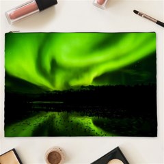 Aurora Borealis Northern Lights Sky Cosmetic Bag (xxl)  by Simbadda