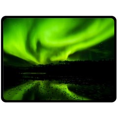 Aurora Borealis Northern Lights Sky Double Sided Fleece Blanket (large)  by Simbadda