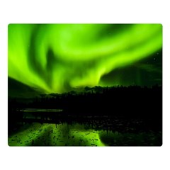 Aurora Borealis Northern Lights Sky Double Sided Flano Blanket (large)  by Simbadda