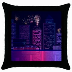 Architecture Home Skyscraper Throw Pillow Case (black) by Simbadda