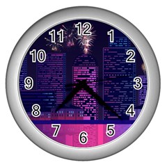 Architecture Home Skyscraper Wall Clocks (silver)  by Simbadda