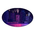 Architecture Home Skyscraper Oval Magnet Front