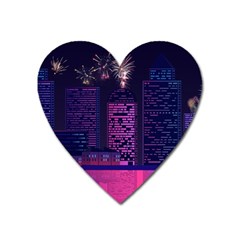 Architecture Home Skyscraper Heart Magnet by Simbadda