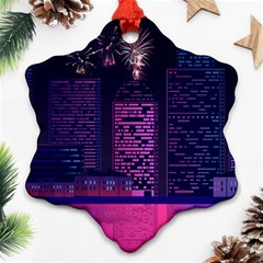 Architecture Home Skyscraper Snowflake Ornament (two Sides) by Simbadda