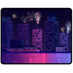 Architecture Home Skyscraper Double Sided Fleece Blanket (medium)  by Simbadda