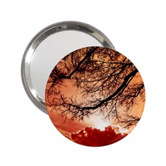 Tree Skyline Silhouette Sunset 2 25  Handbag Mirrors by Simbadda