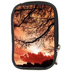 Tree Skyline Silhouette Sunset Compact Camera Cases by Simbadda