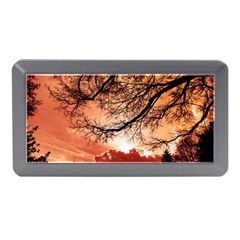 Tree Skyline Silhouette Sunset Memory Card Reader (mini) by Simbadda