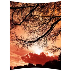 Tree Skyline Silhouette Sunset Back Support Cushion by Simbadda