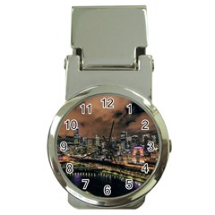 Cityscape Night Buildings Money Clip Watches by Simbadda