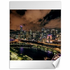 Cityscape Night Buildings Canvas 36  X 48   by Simbadda