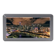 Cityscape Night Buildings Memory Card Reader (mini) by Simbadda