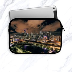 Cityscape Night Buildings Apple Ipad Mini Zipper Cases by Simbadda