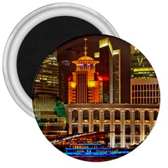 Shanghai Skyline Architecture 3  Magnets by Simbadda