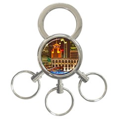 Shanghai Skyline Architecture 3-ring Key Chains by Simbadda