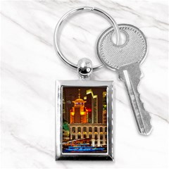 Shanghai Skyline Architecture Key Chains (rectangle)  by Simbadda