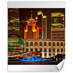 Shanghai Skyline Architecture Canvas 16  X 20   by Simbadda