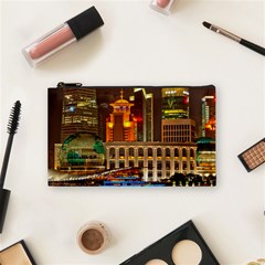 Shanghai Skyline Architecture Cosmetic Bag (small)  by Simbadda