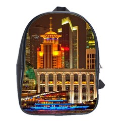 Shanghai Skyline Architecture School Bag (large) by Simbadda