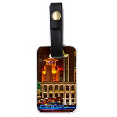 Shanghai Skyline Architecture Luggage Tags (one Side)  by Simbadda