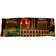 Shanghai Skyline Architecture Body Pillow Case (dakimakura) by Simbadda