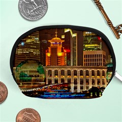 Shanghai Skyline Architecture Accessory Pouches (medium)  by Simbadda