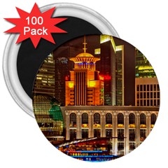 Shanghai Skyline Architecture 3  Magnets (100 Pack) by Simbadda