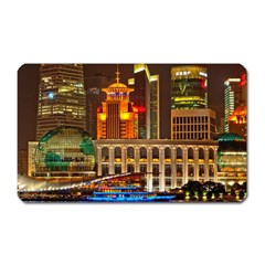 Shanghai Skyline Architecture Magnet (rectangular) by Simbadda