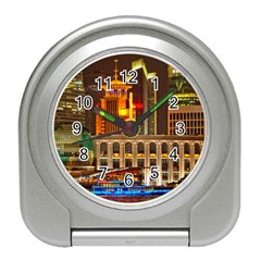 Shanghai Skyline Architecture Travel Alarm Clocks by Simbadda