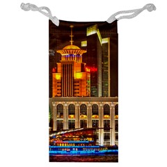 Shanghai Skyline Architecture Jewelry Bag by Simbadda