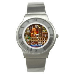 Shanghai Skyline Architecture Stainless Steel Watch by Simbadda