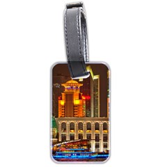 Shanghai Skyline Architecture Luggage Tags (two Sides) by Simbadda