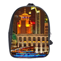 Shanghai Skyline Architecture School Bag (xl) by Simbadda