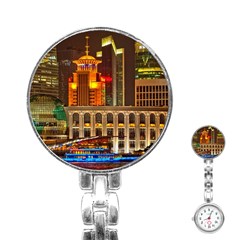 Shanghai Skyline Architecture Stainless Steel Nurses Watch by Simbadda