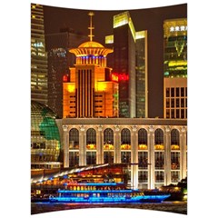 Shanghai Skyline Architecture Back Support Cushion by Simbadda